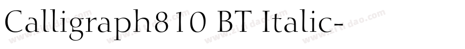 Calligraph810 BT Italic字体转换